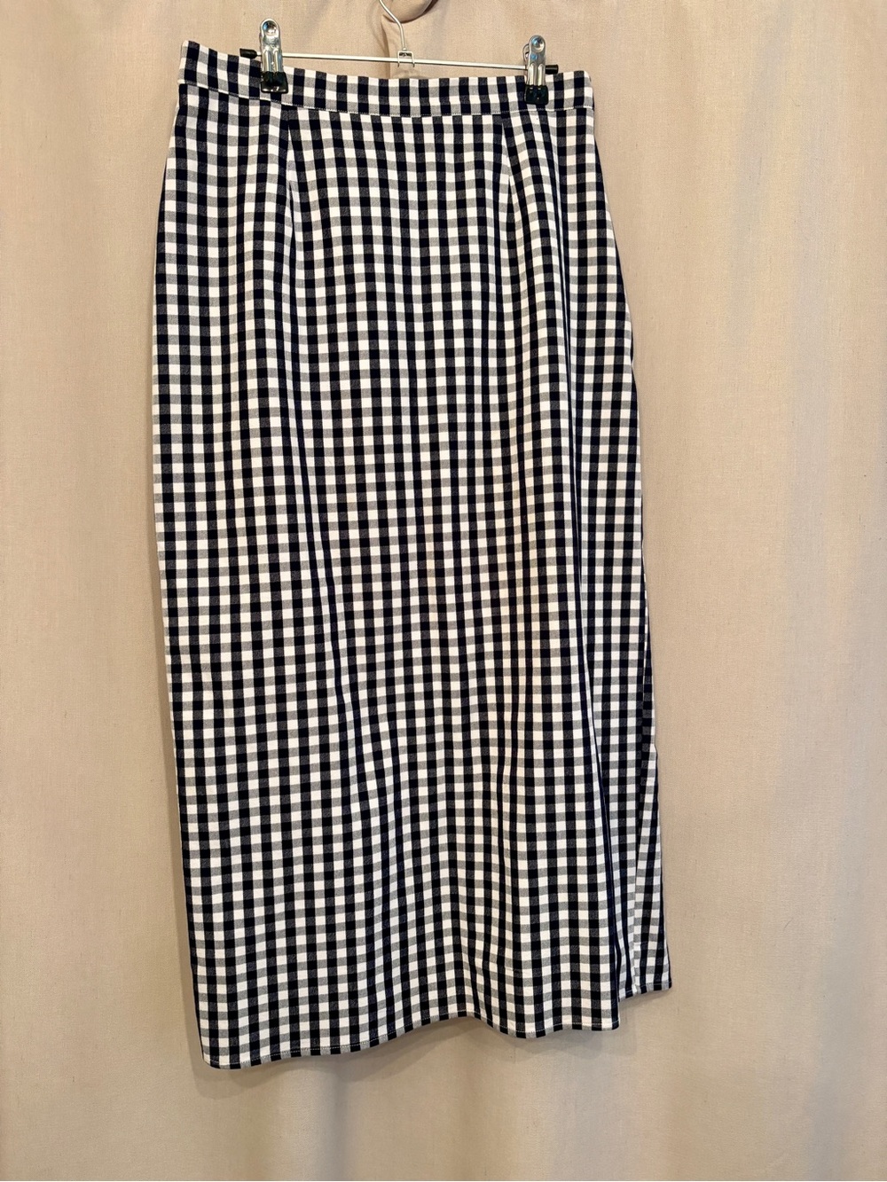 WAYF Gingham Pencil Midi Skirt β Size M